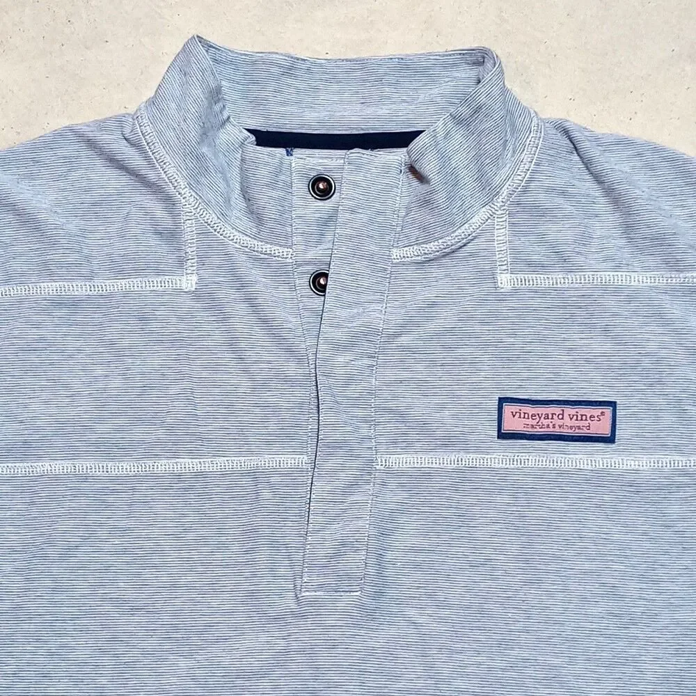 Vineyard Vines Edgartown Shep Shirt Size LARGE Pima Cotton Henley Sweater Golf - Picture 2 of 9